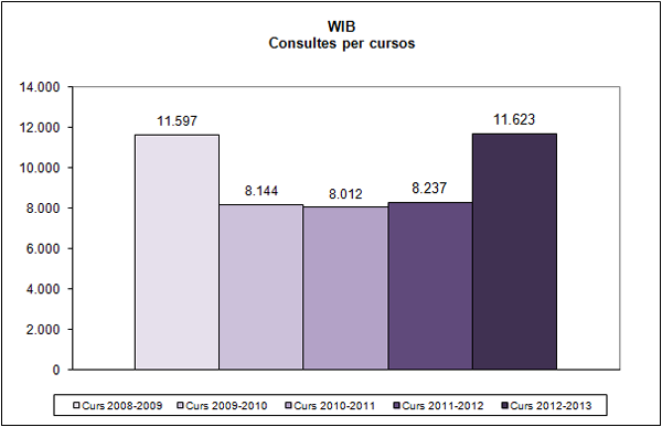 Wib: consultes per cursos