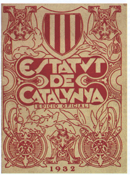 Portada de l'Estatut de Catalunya