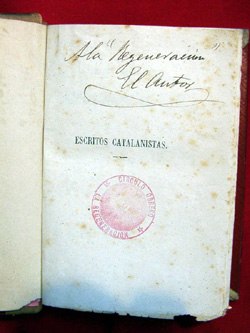 Portadella de l'obra Escritos catalanistas