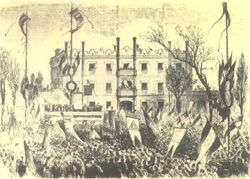 Manifestaci federalista a la plaa Catalunya 1868