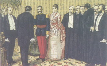 Presentaci� del Memorial de Greuges a Alfons XII