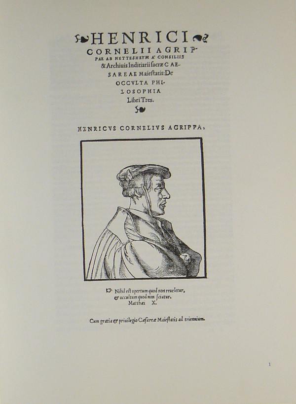 Agrippa von Nettesheim, Heinrich Cornelius / De occulta philosophia