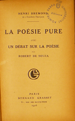 Bremond, Henri / La Poésie pure