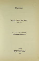 Avicenna / Opera philosophica