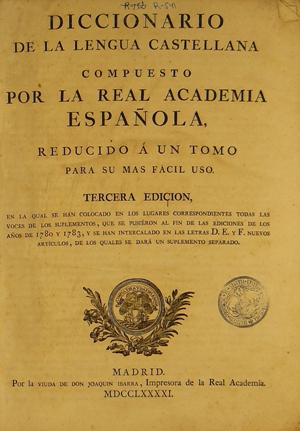 Diccionario de la lengua castellana (Real Academia Española de la Lengua)