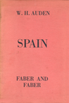 Coberta del llibre de poemes Spain, de W.H Auden, edició de 1937