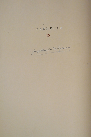 Coberta del llibre La divina comèdia, en traducció de Josep Ma de Sagarra, amb autògraf del traductor