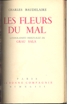 Coberta del llibre Les fleurs du mal, de Charles Baudelaire, edició de 1943