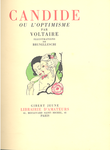 Coberta del llibre Candide ou l'optimisme, de Voltaire, edició de 1933