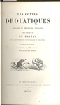 Coberta del llibre Les Contes drolatiques, de Balzac, edició de 1855