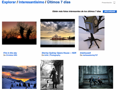 Figura 4. Fotos más interesantes de los últimos siete días.