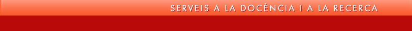 Serveis a la docència i a la recerca