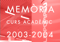 Mem�ria curs acad�mic 2003-2004