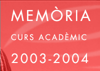 Mem�ria curs acad�mic 2003-2004